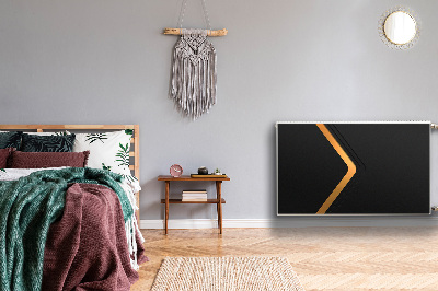 Magnetisk radiatorkåpa Elegant svart grafik