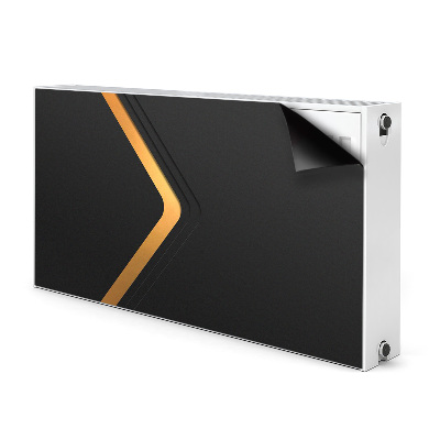 Magnetisk radiatorkåpa Elegant svart grafik