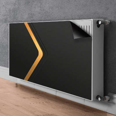Magnetisk radiatorkåpa Elegant svart grafik