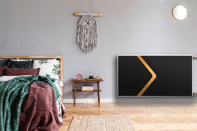 Magnetisk radiatorkåpa Elegant svart grafik