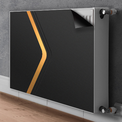Magnetisk radiatorkåpa Elegant svart grafik