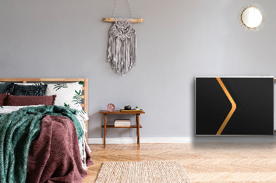 Magnetisk radiatorkåpa Elegant svart grafik