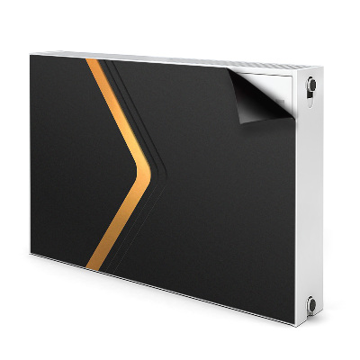 Magnetisk radiatorkåpa Elegant svart grafik