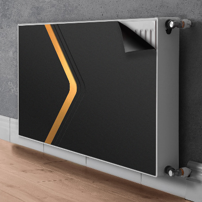 Magnetisk radiatorkåpa Elegant svart grafik