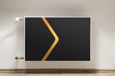 Magnetisk radiatorkåpa Elegant svart grafik