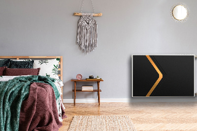 Magnetisk radiatorkåpa Elegant svart grafik