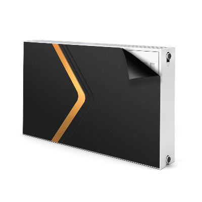Magnetisk radiatorkåpa Elegant svart grafik