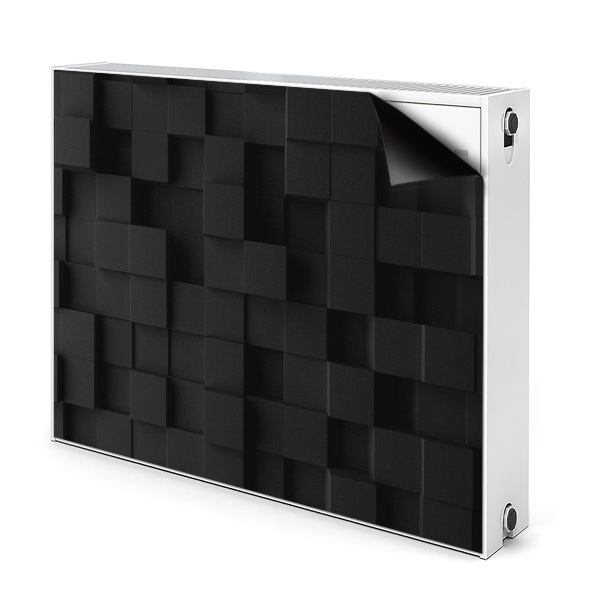 Magnetiskt radiatorskydd Svarta 3d-kuber