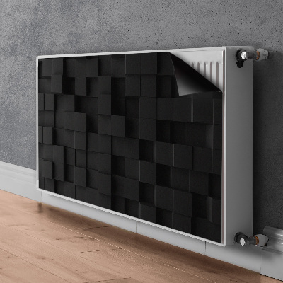 Magnetiskt radiatorskydd Svarta 3d-kuber