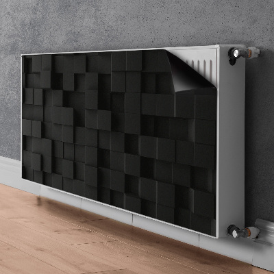 Magnetiskt radiatorskydd Svarta 3d-kuber