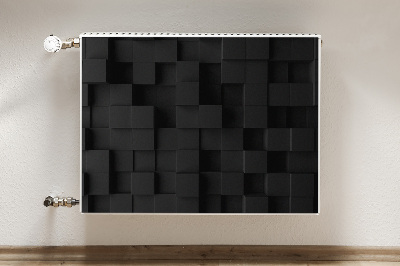 Magnetiskt radiatorskydd Svarta 3d-kuber