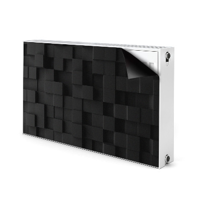 Magnetiskt radiatorskydd Svarta 3d-kuber