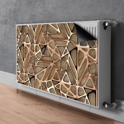 Magnetiskt radiatorskydd Mesh av kopparträ
