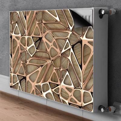 Magnetiskt radiatorskydd Mesh av kopparträ
