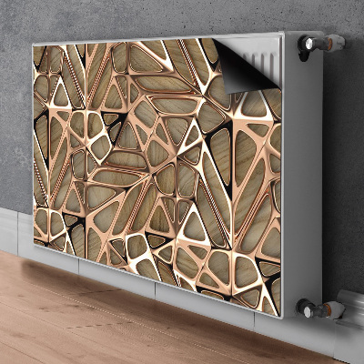 Magnetiskt radiatorskydd Mesh av kopparträ