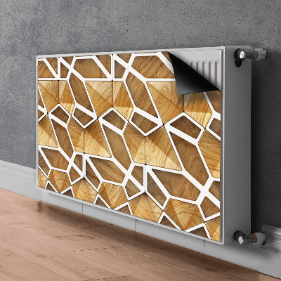 Magnetiskt radiatorskydd Trämönster