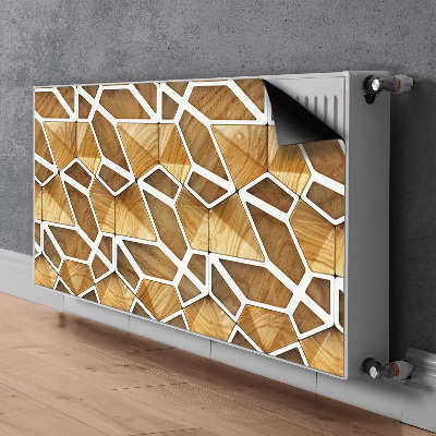 Magnetiskt radiatorskydd Trämönster