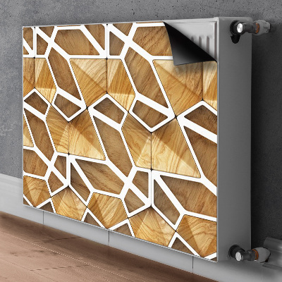 Magnetiskt radiatorskydd Trämönster
