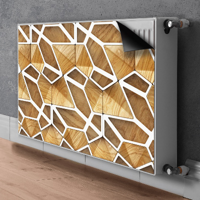 Magnetiskt radiatorskydd Trämönster