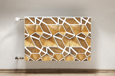 Magnetiskt radiatorskydd Trämönster