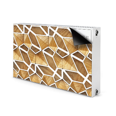 Magnetiskt radiatorskydd Trämönster