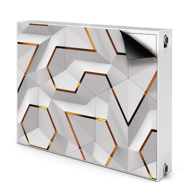 Magnetisk radiatorkåpa Modernt 3D-mönster