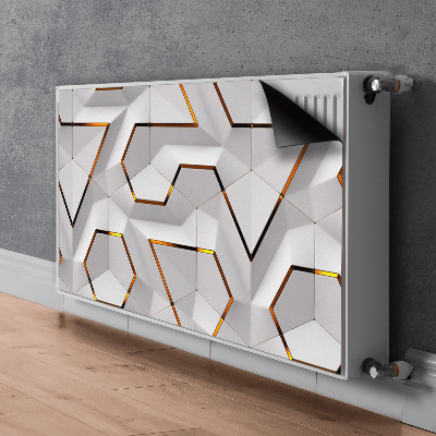 Magnetisk radiatorkåpa Modernt 3D-mönster