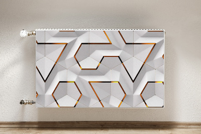 Magnetisk radiatorkåpa Modernt 3D-mönster