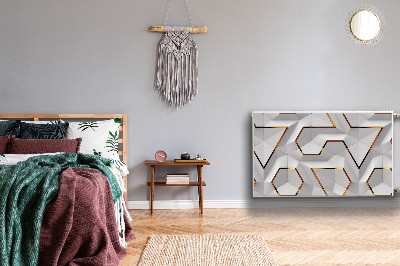 Magnetisk radiatorkåpa Modernt 3D-mönster