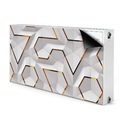 Magnetisk radiatorkåpa Modernt 3D-mönster