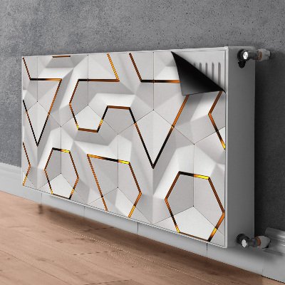 Magnetisk radiatorkåpa Modernt 3D-mönster