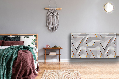 Magnetisk radiatorkåpa Modernt 3D-mönster