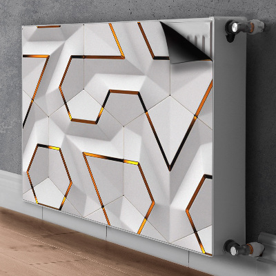 Magnetisk radiatorkåpa Modernt 3D-mönster