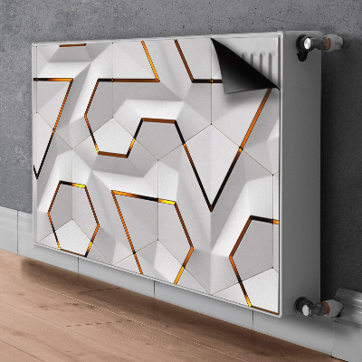 Magnetisk radiatorkåpa Modernt 3D-mönster