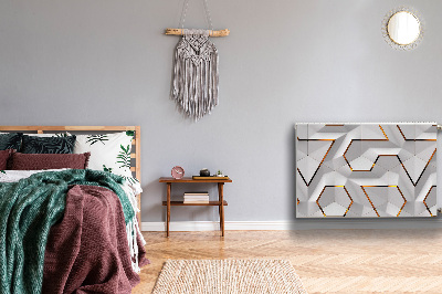Magnetisk radiatorkåpa Modernt 3D-mönster
