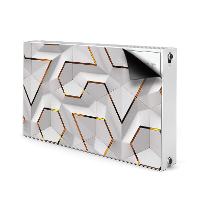 Magnetisk radiatorkåpa Modernt 3D-mönster