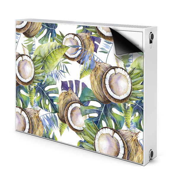 Magnetisk radiatorkåpa Kokosnötter och blad