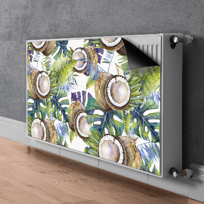 Magnetisk radiatorkåpa Kokosnötter och blad