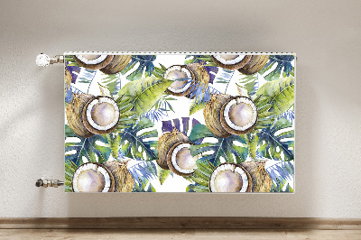 Magnetisk radiatorkåpa Kokosnötter och blad