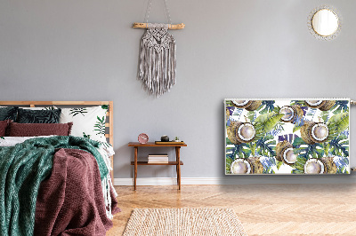 Magnetisk radiatorkåpa Kokosnötter och blad