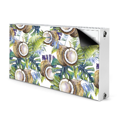 Magnetisk radiatorkåpa Kokosnötter och blad