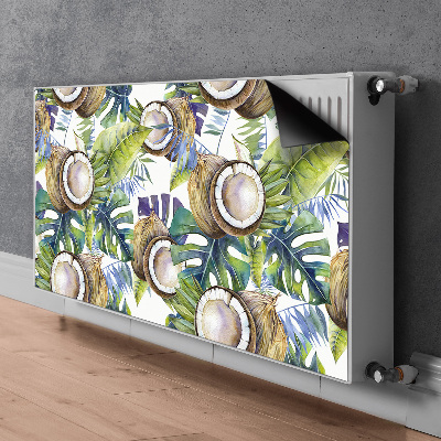 Magnetisk radiatorkåpa Kokosnötter och blad