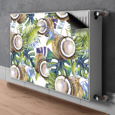 Magnetisk radiatorkåpa Kokosnötter och blad