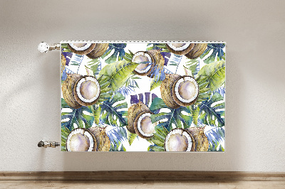 Magnetisk radiatorkåpa Kokosnötter och blad