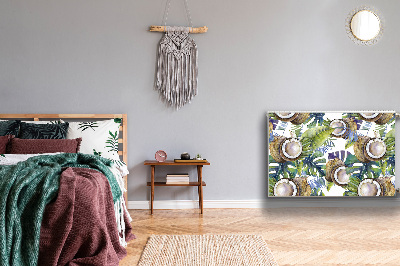 Magnetisk radiatorkåpa Kokosnötter och blad