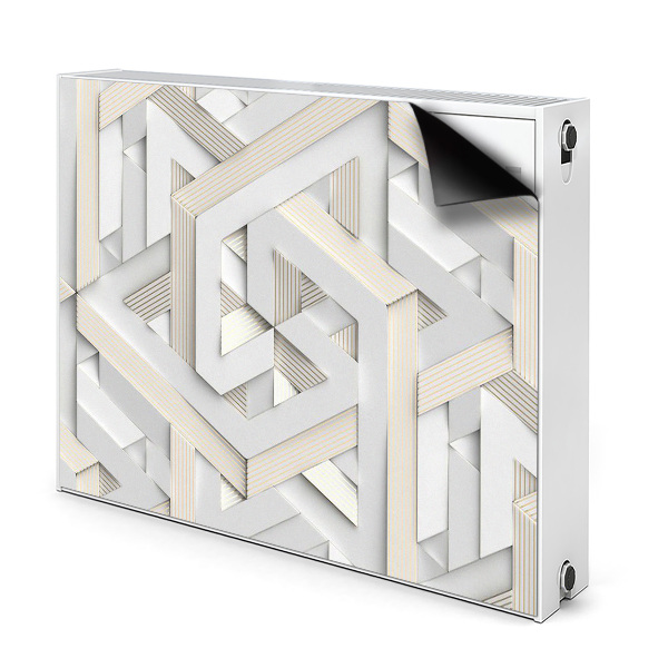 Magnetisk radiatorkåpa Mönster av 3D-geometrilinjer