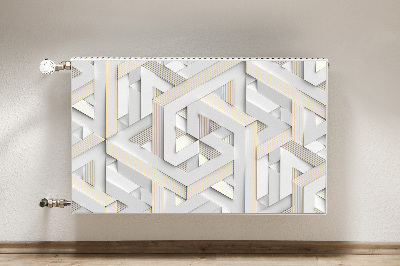 Magnetisk radiatorkåpa Mönster av 3D-geometrilinjer