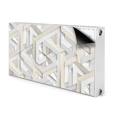 Magnetisk radiatorkåpa Mönster av 3D-geometrilinjer