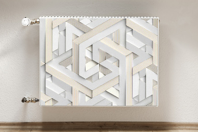 Magnetisk radiatorkåpa Mönster av 3D-geometrilinjer