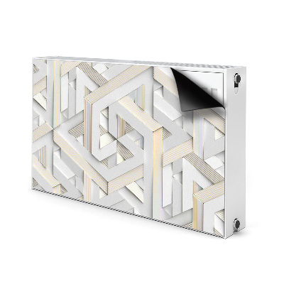 Magnetisk radiatorkåpa Mönster av 3D-geometrilinjer
